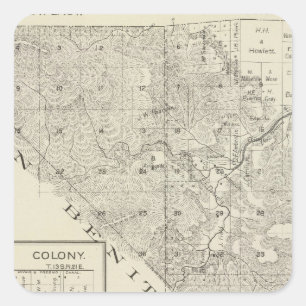 Fresno County, California 3 Square Sticker