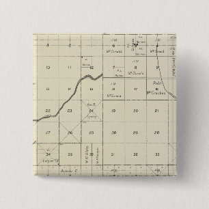 Fresno County, California 5 2 Inch Square Button