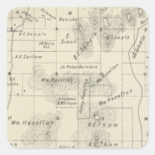 Fresno County, California 5 Square Sticker