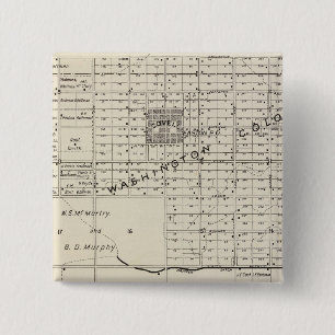 Fresno County, California 6 2 Inch Square Button