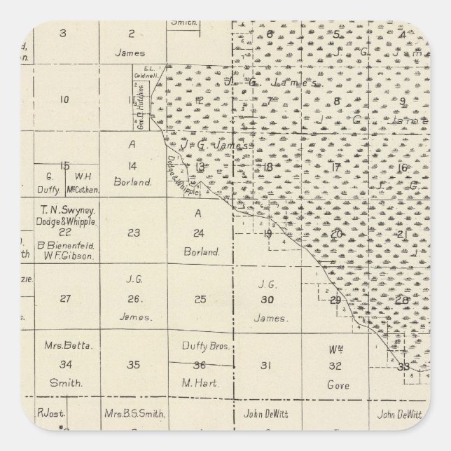 Fresno County, California 6 Square Sticker (Front)