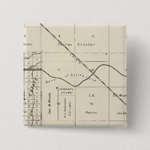 Fresno County, California 7 2 Inch Square Button