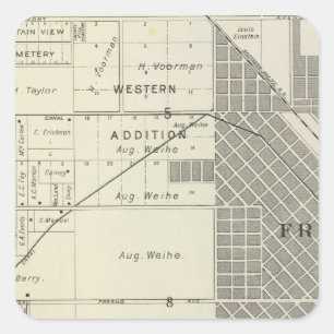 Fresno County, California 7 Square Sticker