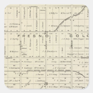Fresno County, California Square Sticker