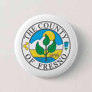 Fresno county seal 2 inch round button