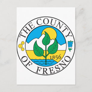Fresno county seal postcard