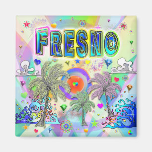 Fresno Deep Dream Magnet