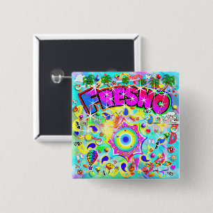 Fresno Mystic Dance 2 Inch Square Button
