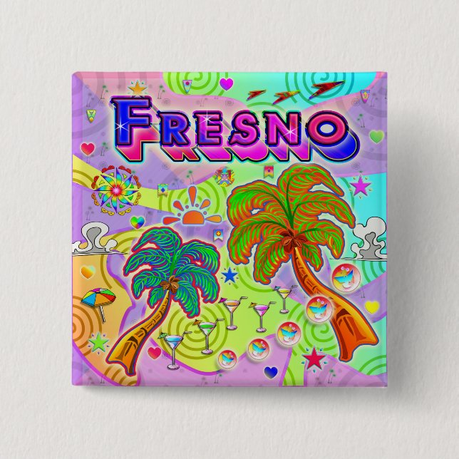 Fresno Vacation Target Button (Front)