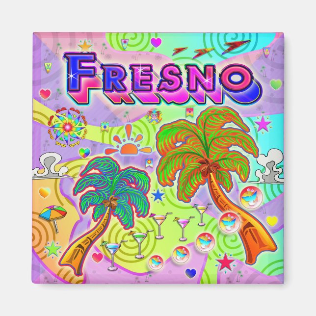 Fresno Vacation Target Magnet (Front)