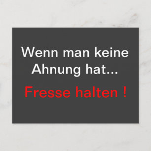 Fresse halten postcard