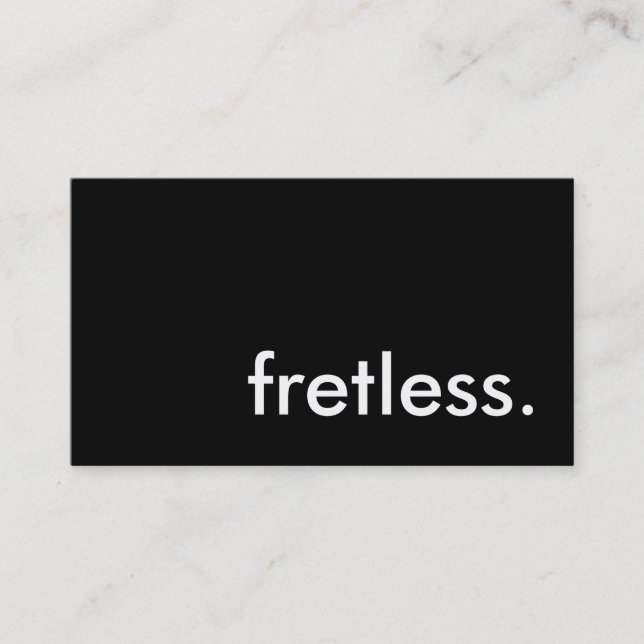 fretless. business card (Front)