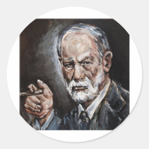 freud classic round sticker