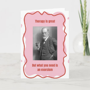 Freud Exorcism Funny Card