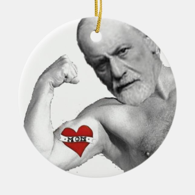 Freud Loves His Mother Ceramic Ornament (Front)