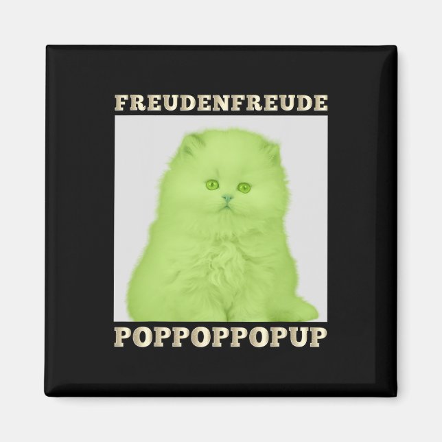 Freudenfreude Poppoppop Up Feline Lover Cat  Magnet (Front)