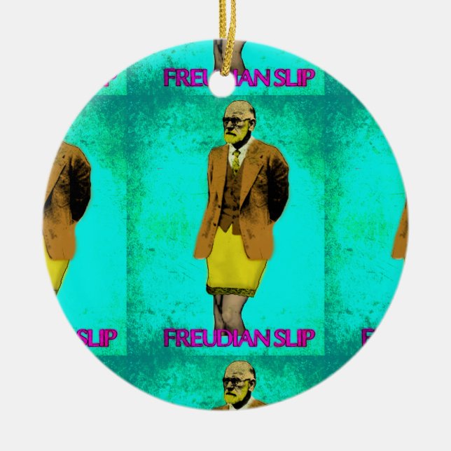Freudian Slip Grunge Pop Art Meme Ceramic Ornament (Front)