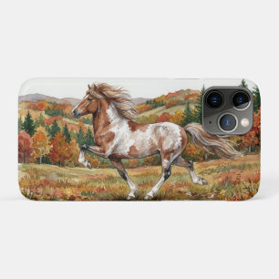 Freya Icelandic Horse in Autumn Forest iPhone 11 Pro Case