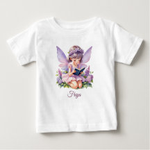 Freya Lilac Fairy Personalized Baby T-Shirt