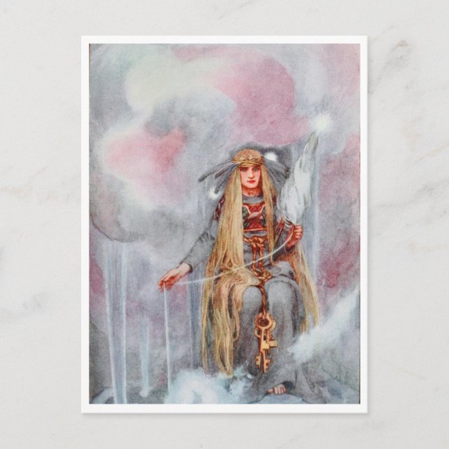 Freya Spinning the Clouds by Helen Stratton Postcard (Front)