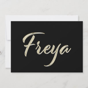 Freya white gold Handwriting Card