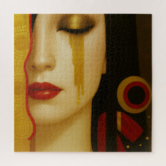 Freya's golden tears with dark hair jigsaw puzzle