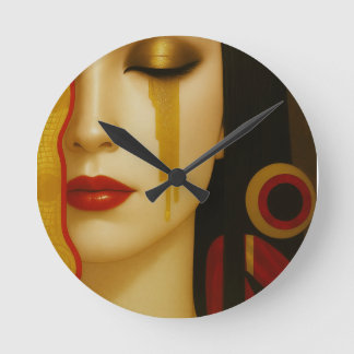 Freya's golden tears with dark hair round clock