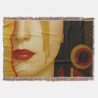 Freya's golden tears with dark hair throw blanket