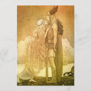 Freyja and Svipdag by John Bauer 1911 Invitation
