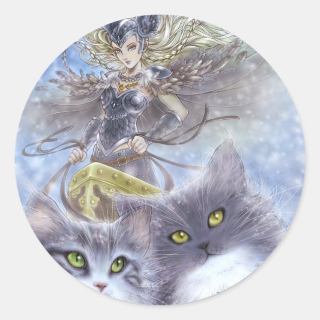 Freyja Round Sticker (Front)