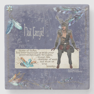 Freyr Blot Blessing Marble Altar Foci Stone Coaster