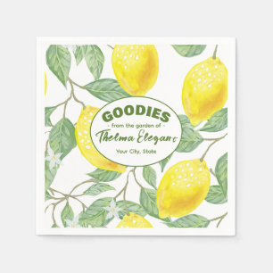 Friandises du jardin de serviettes en papier citro