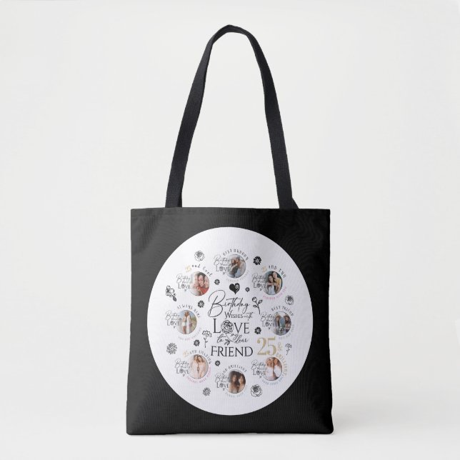 `FriBirthday Photo Collage Tote Bag (Front)