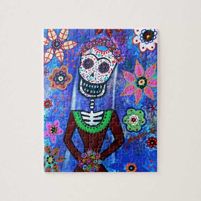 Frida Brida Day of the Dead Jigsaw Puzzle (Vertical)