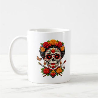 Frida Catrina Artist SugarSkull–Día de los Muerto  Coffee Mug