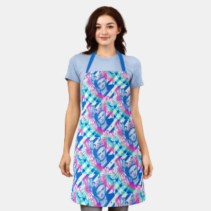 Frida Colorful Pink All-Over Print Apron, Large Apron