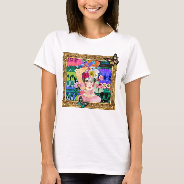 FRIDA Gets Framed, original art t-shirts (Front)