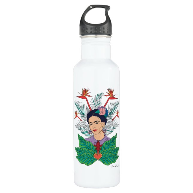 Frida Kahlo | Birds of Paradise Floral Graphic 710 Ml Water Bottle (Front)