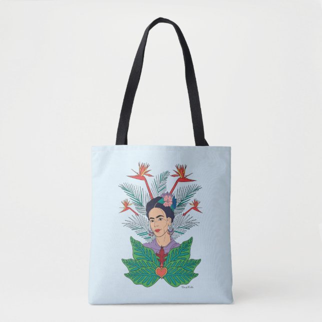 Frida Kahlo | Birds of Paradise Floral Graphic Tote Bag (Front)