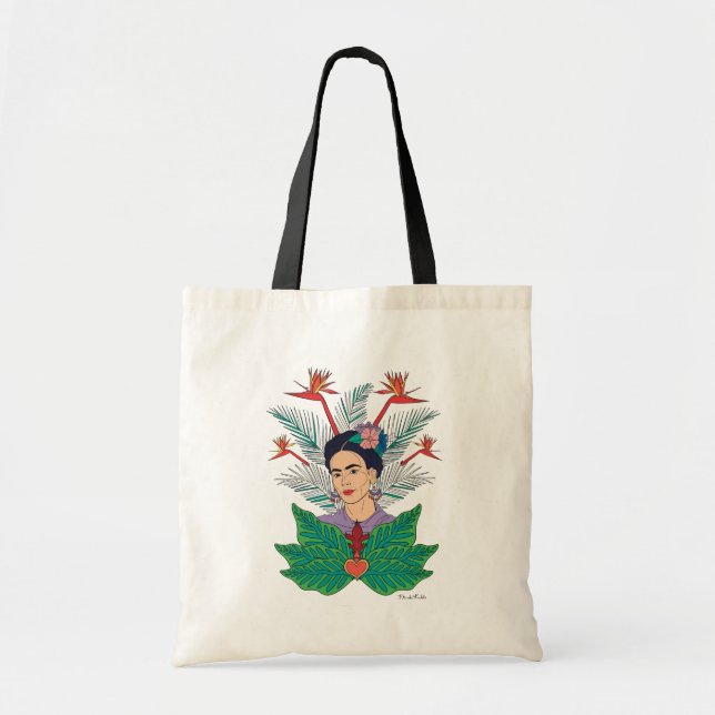 Frida Kahlo | Birds of Paradise Floral Graphic Tote Bag (Front)