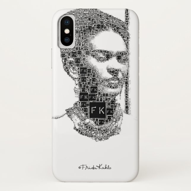 Frida Kahlo Black and White Portrait Case-Mate iPhone Case (Back)
