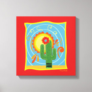 Frida Kahlo Cactus Graphic Canvas Print