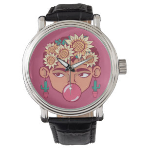 Frida Kahlo Cartoon Watch