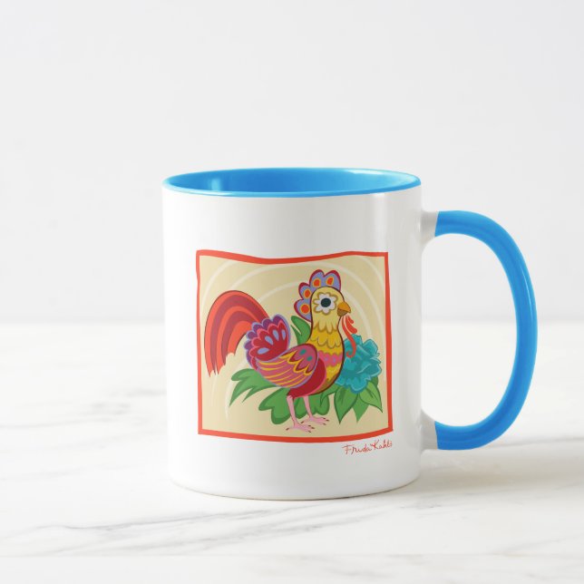 Frida Kahlo Chicken Graphic Mug (Right)