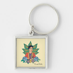 Frida Kahlo Colorful Floral Graphic Keychain