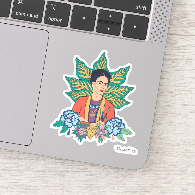 Frida Kahlo Colourful Floral Graphic (Detail)