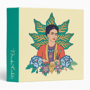Frida Kahlo Colourful Floral Graphic Binder