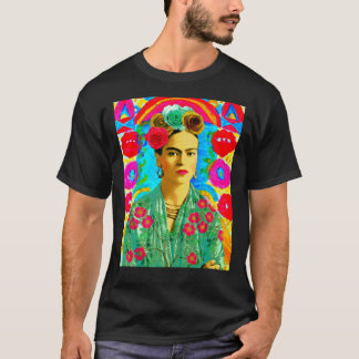 Frida Kahlo Colourful Floral T-Shirt