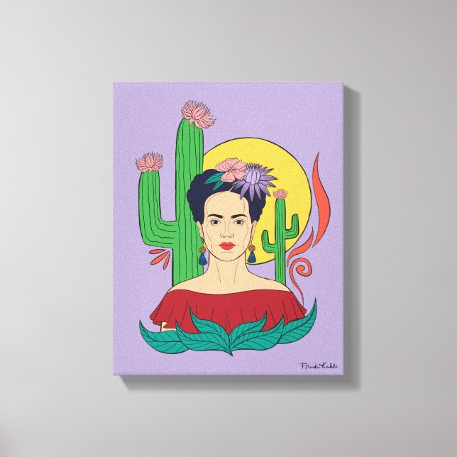 Frida Kahlo Desert Graphic Canvas Print (Front)