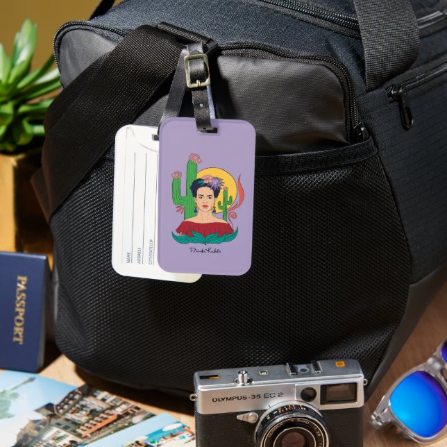 Frida Kahlo Desert Graphic Luggage Tag (Front & Back)